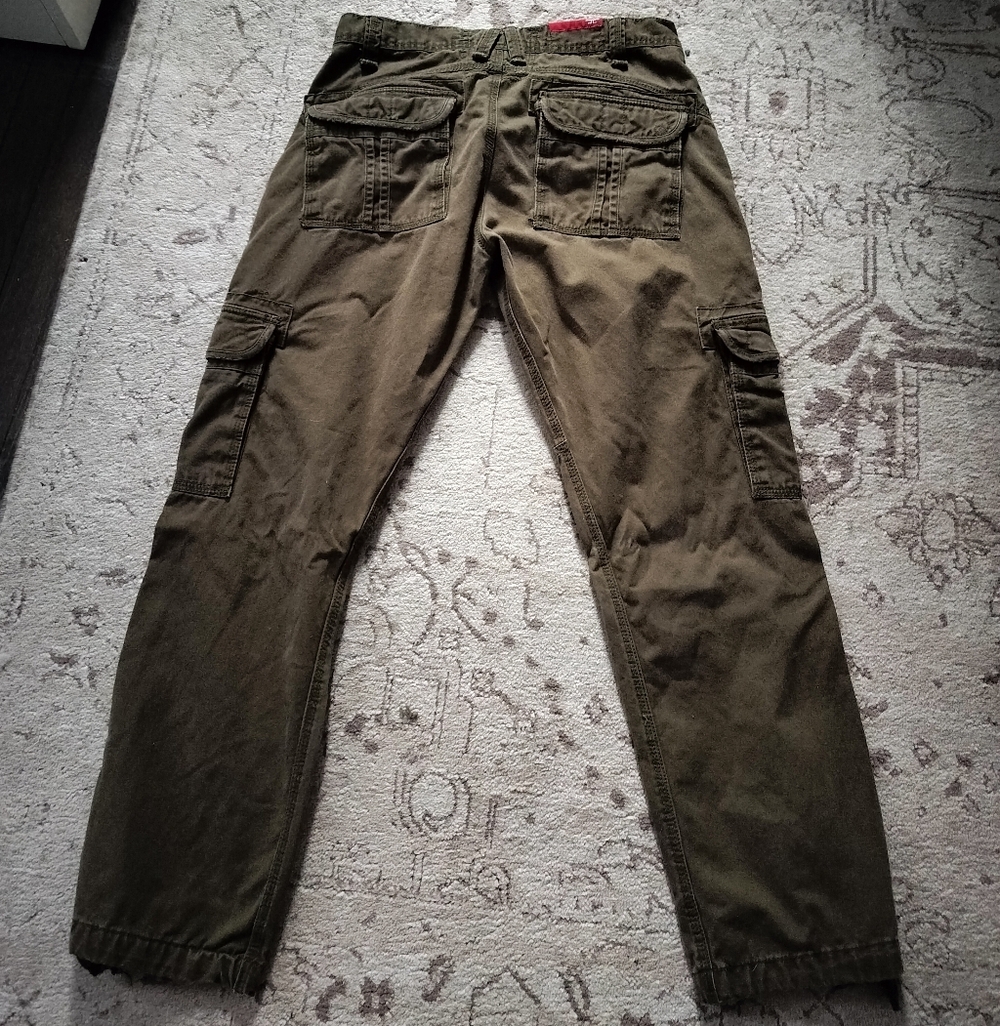 Jordan Craig Army Green Cargo Pants 34/32 - Picture 5 of 9